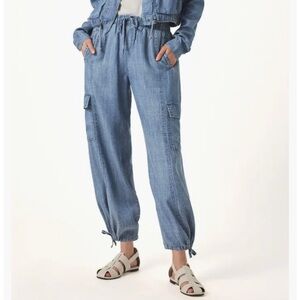 NWT Splendid Kamryn Indigo Cargo Pants L
